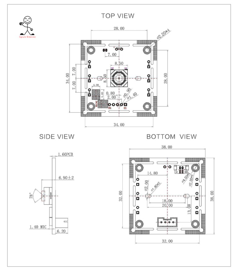 HBVCAM 16MP Auto Focus UVC Sony IMX298 Plug and Play USB Camera Module  For Windows Android Mac Linux USB2.0 Driverless