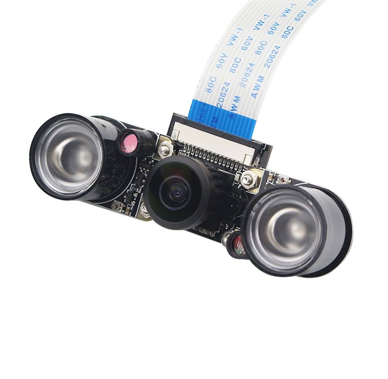 Raspberry Pi Camera Module Adjustable-focus Wide-angle lens with Infrared LED Supports Night Vision OV5647 For Pi 3B/2B/A+/B+/B