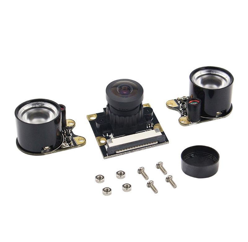 Raspberry Pi Camera Module Adjustable-focus Wide-angle lens with Infrared LED Supports Night Vision OV5647 For Pi 3B/2B/A+/B+/B