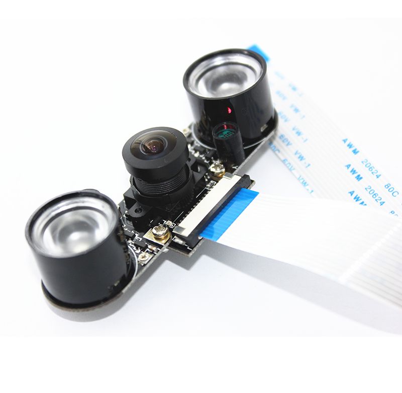 Raspberry Pi Camera Module Adjustable-focus Wide-angle lens with Infrared LED Supports Night Vision OV5647 For Pi 3B/2B/A+/B+/B