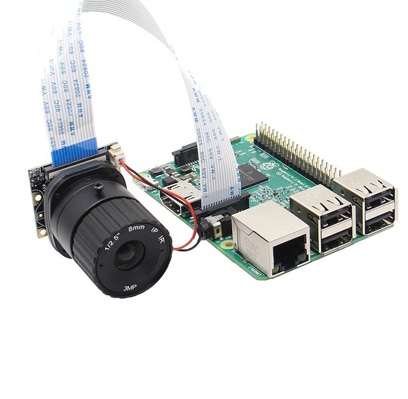 Raspberry Pi 3 B+ 5MP Camera IR-CUT 5MP 4 6 8 mm Focal Adjustable Length Night Vision NoIR Camera for Raspberry Pi 3 Model B+