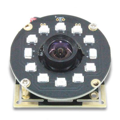 1MP 720p Night vision B&W  Global Shutter Camera With 850nm Round IR LED Board 