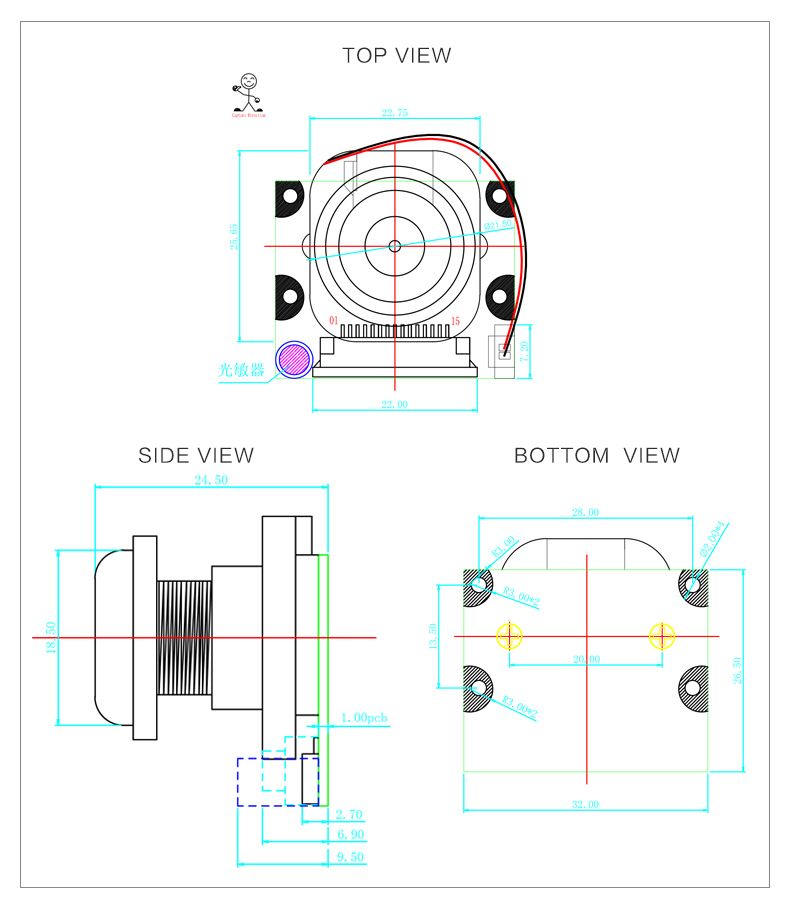 5MP Raspberry Pi Cameras with IR- CUT Switch