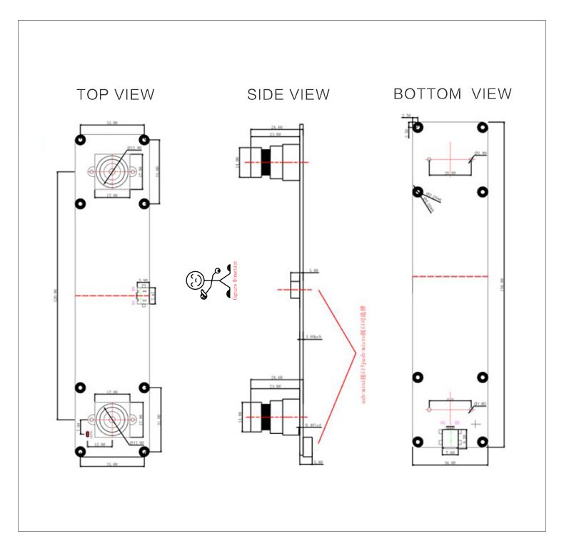 best quality 1.3 Mega Pixel HD Dual Lens 3D Synchronous OV9750 (1/3 ) Sensor interface USB2.0 CMOS Camera Module