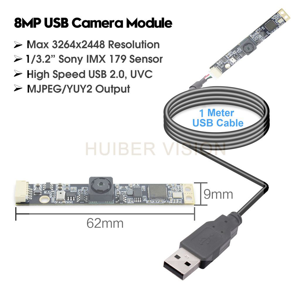 HBVCAM 8MP IMX179 Auto Focus and Fixed Focus usb camera module