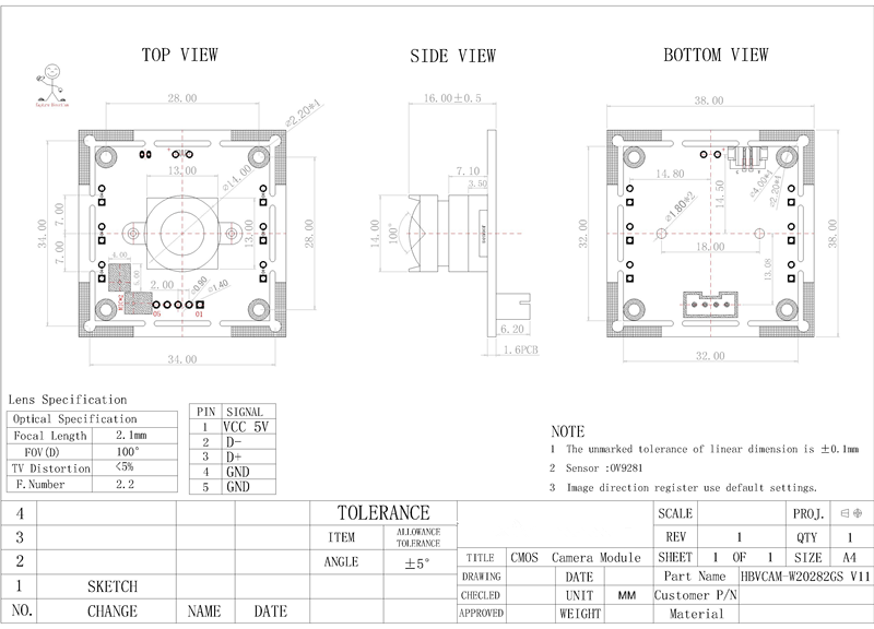 Monochrome USB Camera